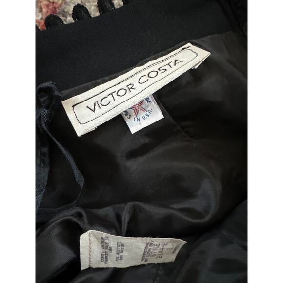 Vintage Victor Costa Black Cutout Bolero style Cocktail dress Small - Picture 6 of 11